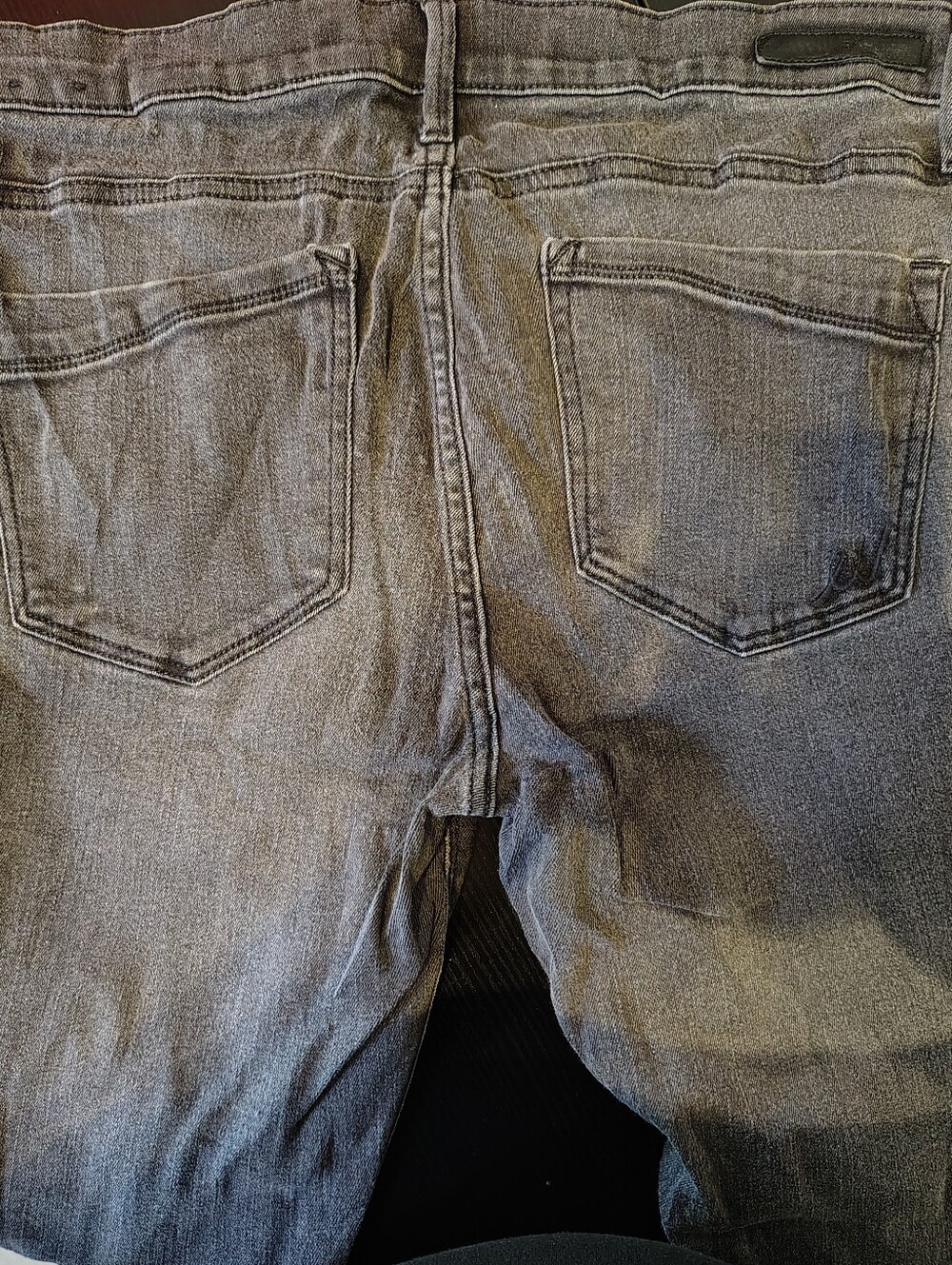 Express Gray Distressed Knee  Legging Jeans Size 10 - Picture 5 of 5
